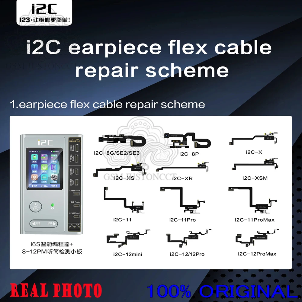 I2C Earpiece Flex Cable FPC Receiver Detecting Adaptor Floodlight for iPhone X-15PM iPad Pro Face ID True Tone Repair Tool