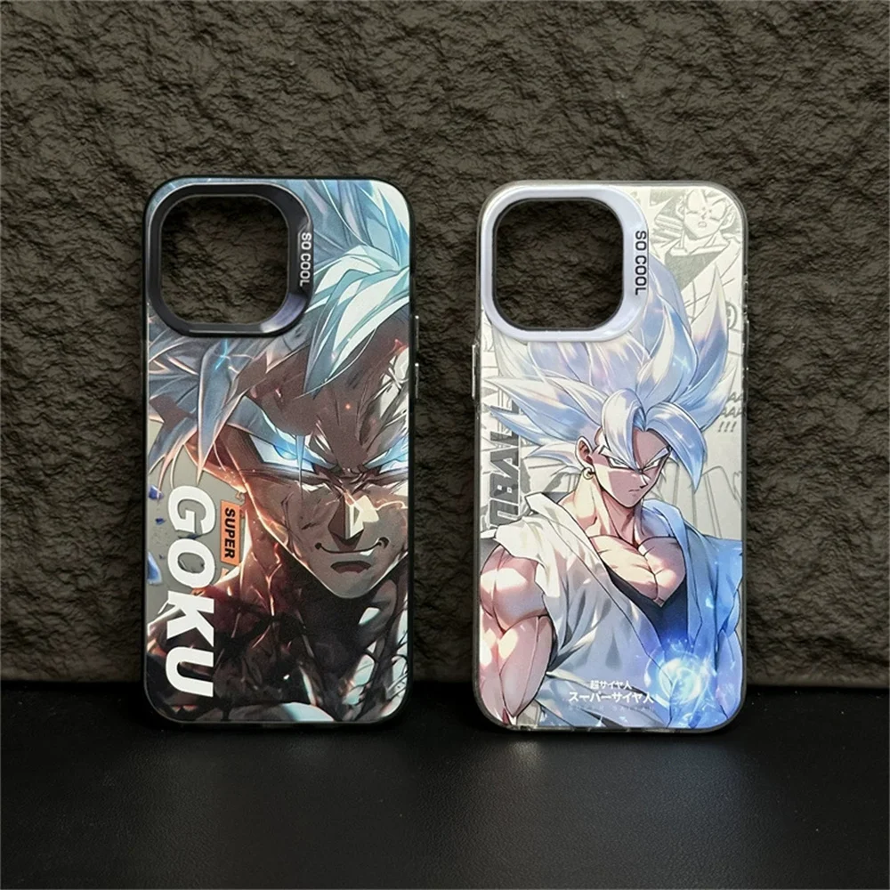 Hot Anime Dragon Ball Goku Vegeta Freeza Phone Case for iPhone 16 15 14 13 12 11 Max Cartoon Back Cover