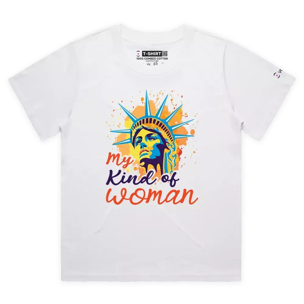 Lady Liberty Premium T-shirt- Statue, NY, Freedom, America,  - VOICEART High Quality 100%Cotton Short Sleeve