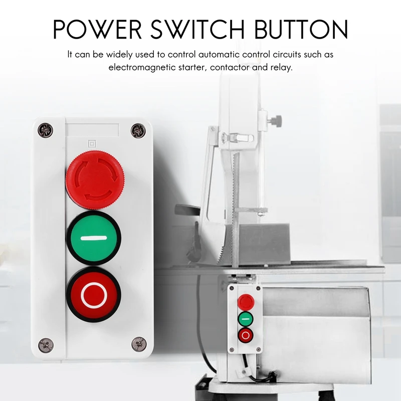 

NC Emergency Stop NO Red Green Momentary Push Button Switch Station 600V 10A