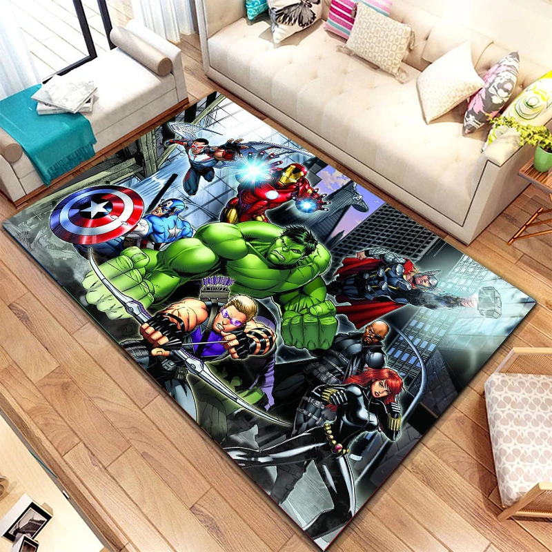 Disney Superhero Area tappeto tappeti 3D per soggiorno cucina camera da letto divano Home Decor zerbino pavimento per bambini tappetino antiscivolo