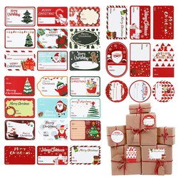 90pcs/10sheets Christmas Stickers Gift Box Wrapping Decoration Paper Label Sticker Name Tag 2024 Merry Christmas Decor New Year