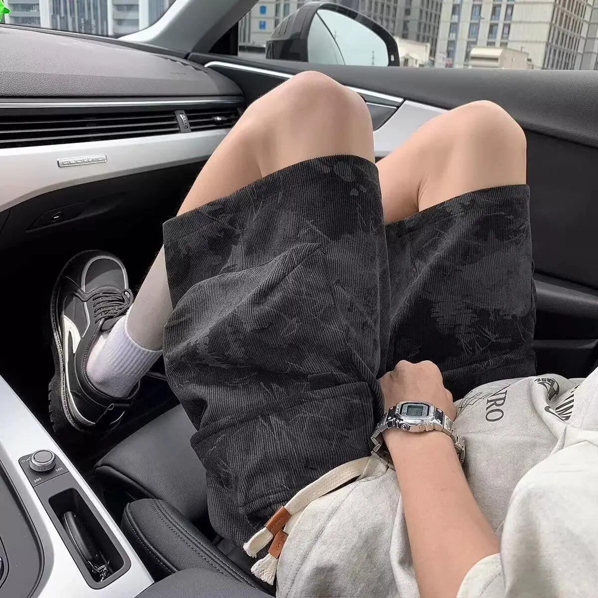

American Style Casual Dyeing Workwear Shorts Men's Summer Trendy Brand Pants Leisure Large Pocket Five-Quarter Pants