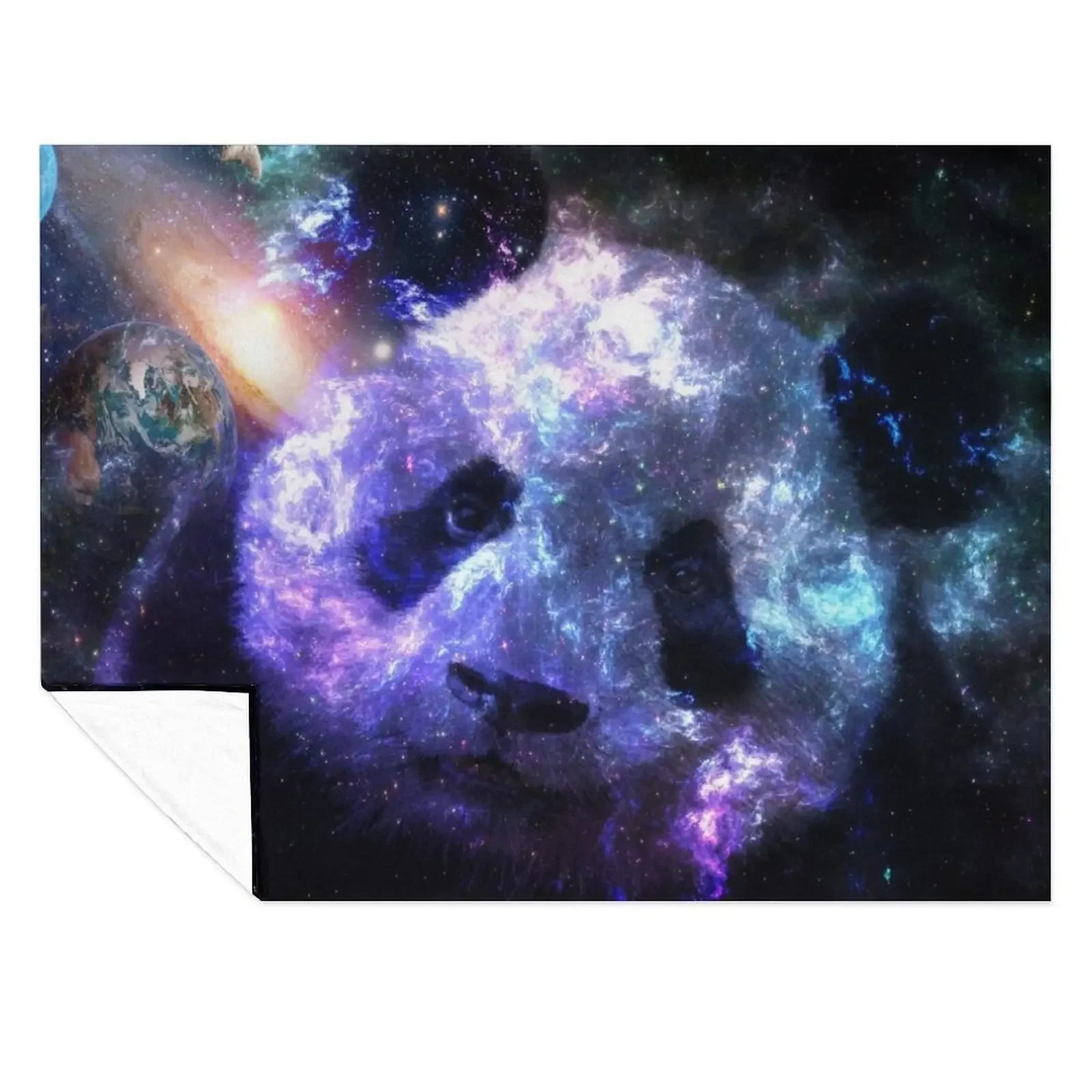 

Panda Planet Galaxy Throw Blanket Weighted Decorative Beds Sleeping Bag Heavy Blankets