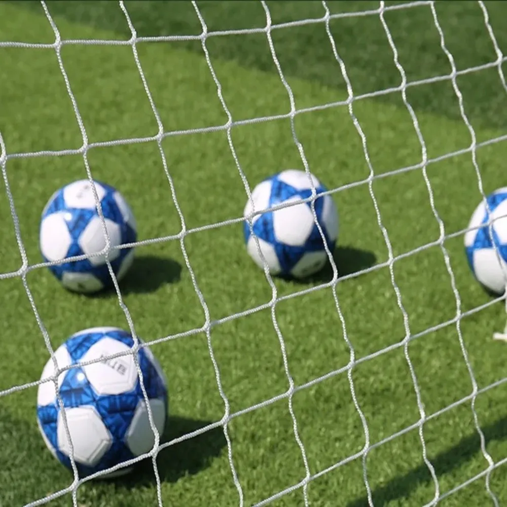 Rede de futebol de substituição para treinamento, malha de polipropileno, fácil configuração, rede de gol de futebol, à prova de intempéries, tamanho integral