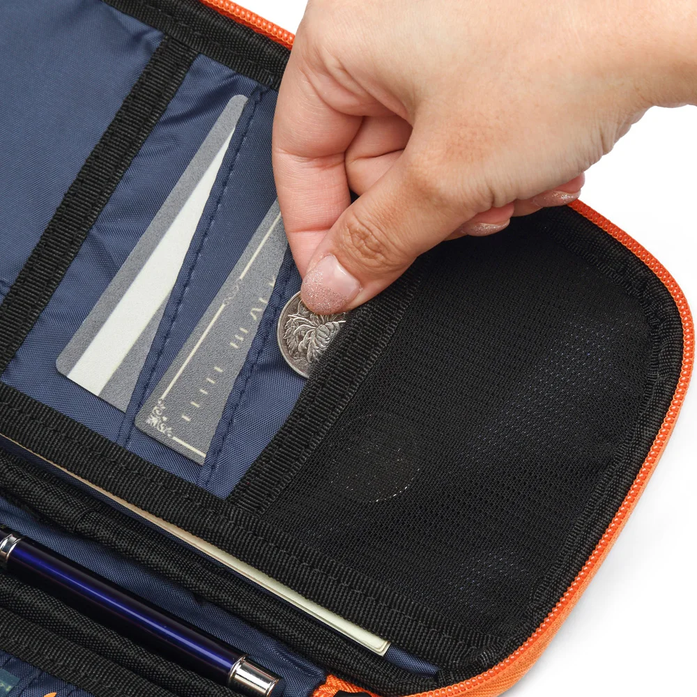 Multi-Functional Portable Passport Document Bag Anti-Theft Family Storage Card Holder Handbag Convenient Carry-On Organizer