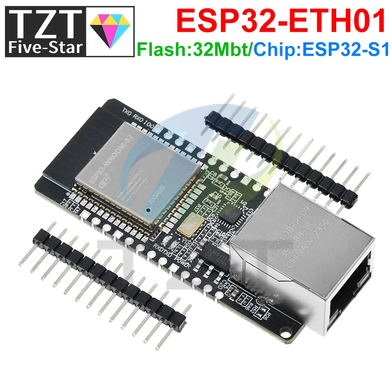 Imagem -04 - Placa de Módulo sem Fio com Porta Serial Embutida Rede Ethernet Compatível com Bluetooth Wi-fi Combo Gateway Mcu Esp32 Wt32-eth01