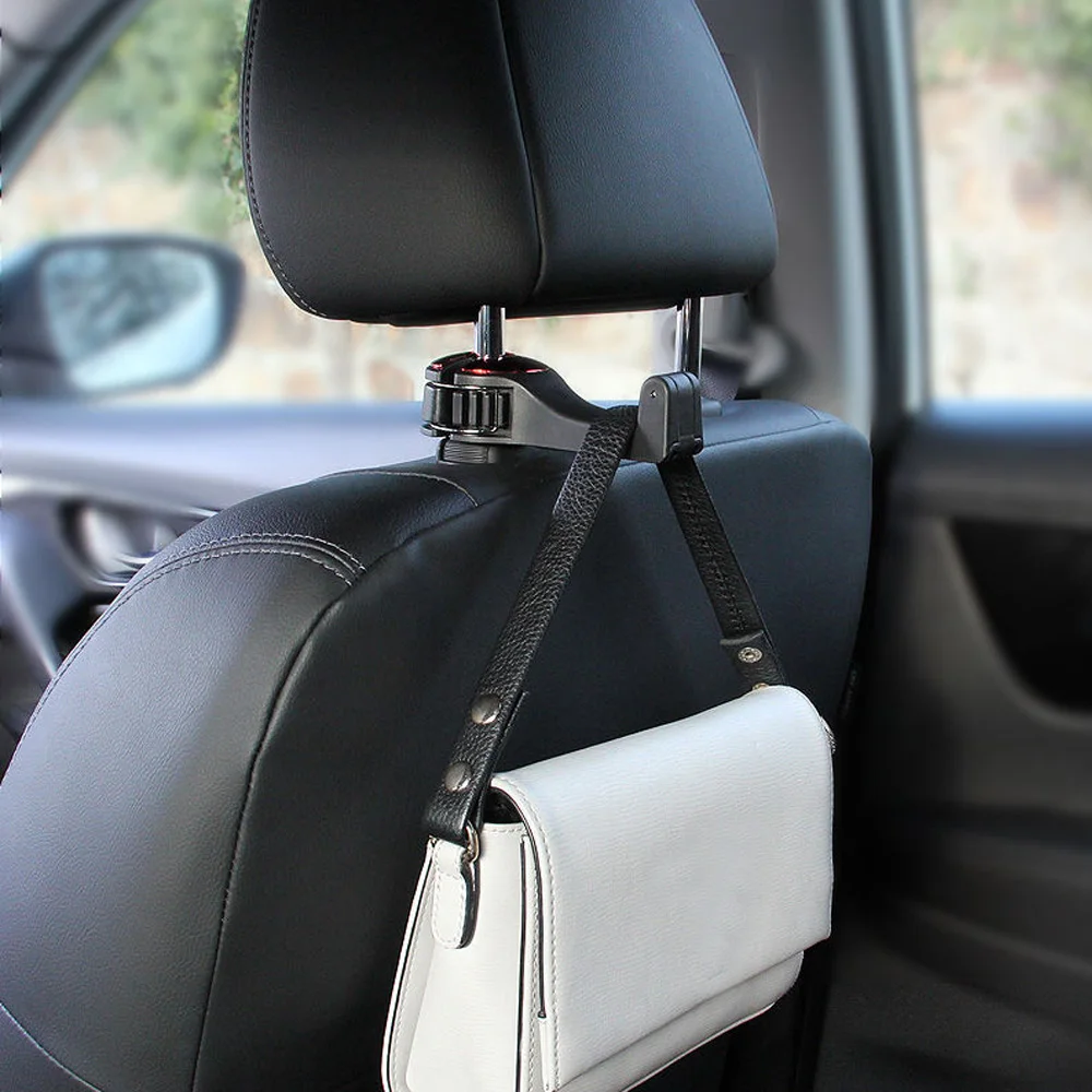 Car 2 in 1 New Headrest Hook Phone Car Holder Car Hanger Portable Seat Back Hanger Storage Hook Phone Holder Auto Fastener Clip