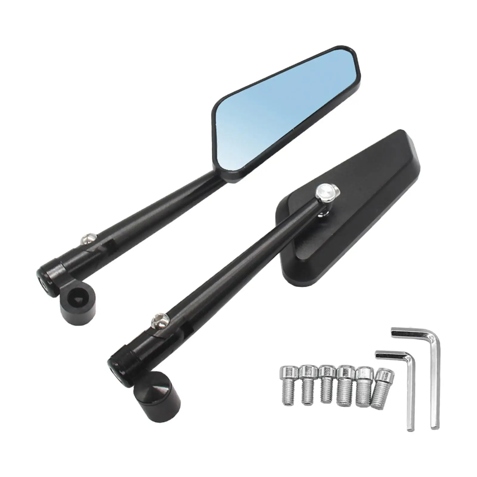 

Motorcycle CNC Aluminum Mirrors Universal Anti Glare Glass for Most Motorbike, Street Bike, ATV with Bolt 8mm 10mm