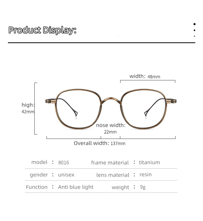 Reines Titan Marke Design Gläser Rahmen Männer Retro Runde Brillen 2022 Neue Vintage Photochrome Lesebrille – Detail 7