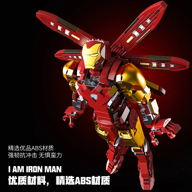 New Superheroes Marvel Iron Man MK85 Mecha Tony Stark Mecha MK42 Movie Model Building Blocks The Avengers Bricks Toys Gifts