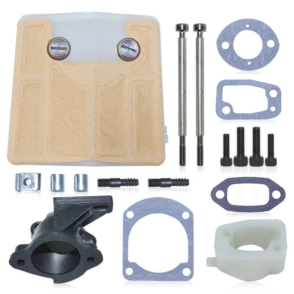 Intake Elbow Manifold Air Filter For Husqvarna 61 268 272 Carburetor Muffler Bolt Screw Gasket Chainsaw 503496901, 501806602