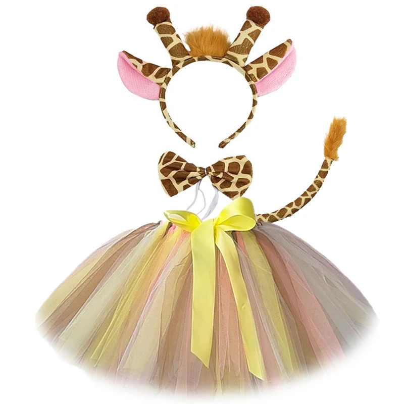 Saias macias de tule para bebês meninas, cervos animais, saia tutu para o Natal Halloween traje infantil, roupa cosplay para festa na selva infantil