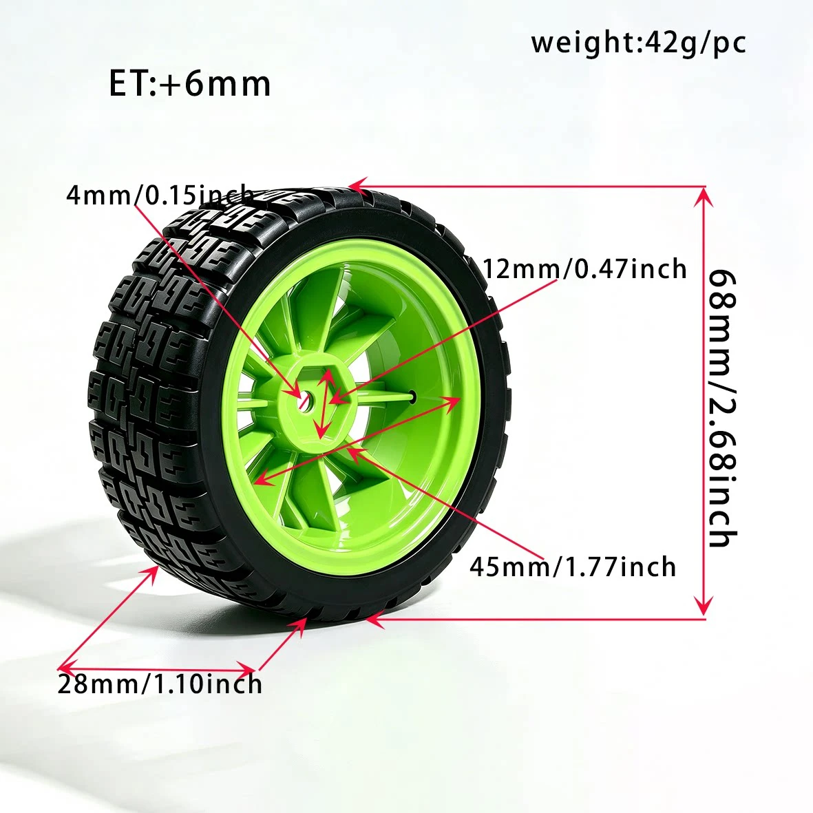 4Pcs 1/10 RC Drift Tires Wear-Resistant Tyres Fit MST Sakura Tamiya XV02 TT01 Kyosho HPI MJX 10303 Upgrade Parts