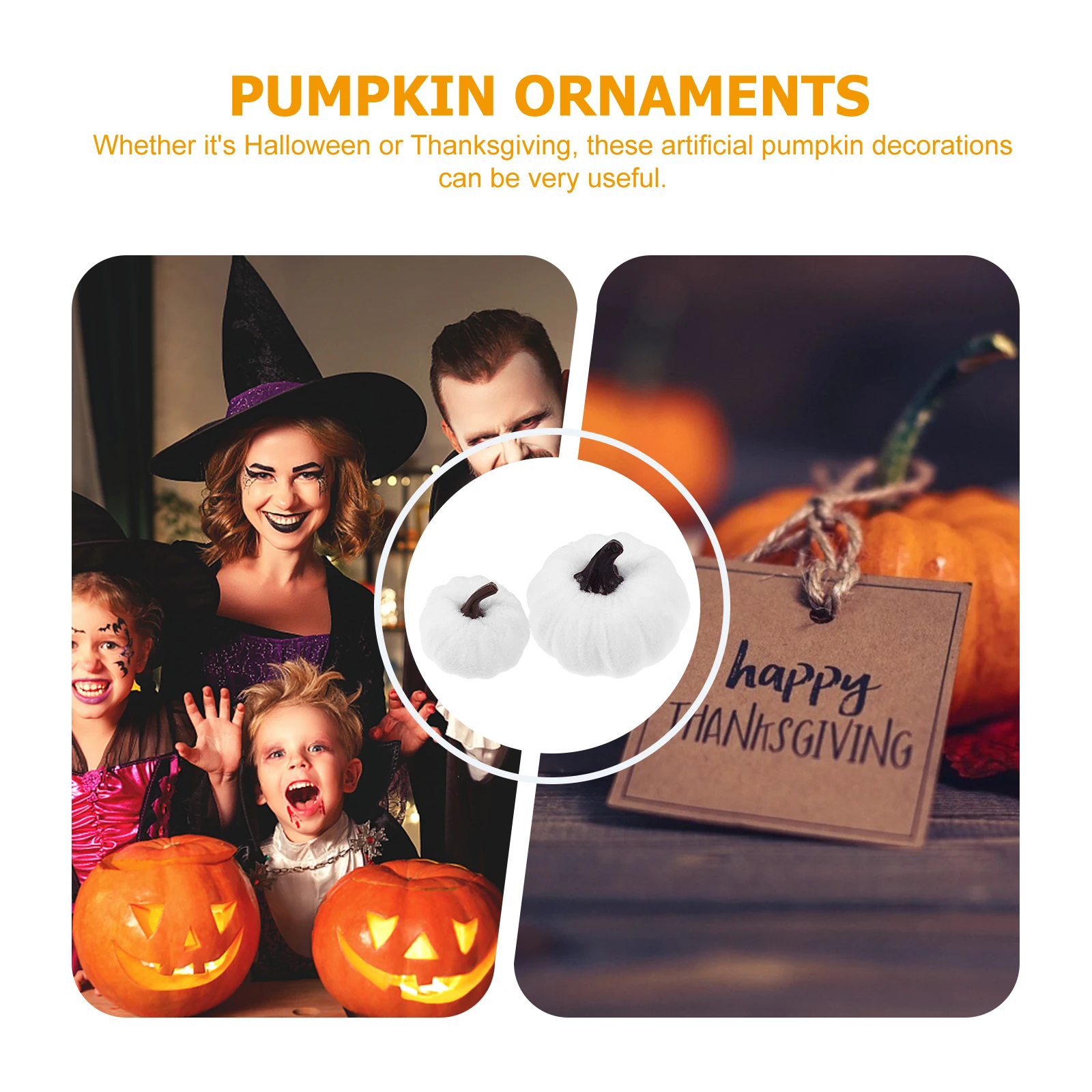 8 pezzi di simulazione decorazione di zucca zucche di Halloween mini decorazioni simulate decorative in schiuma artificiale finta avvolta