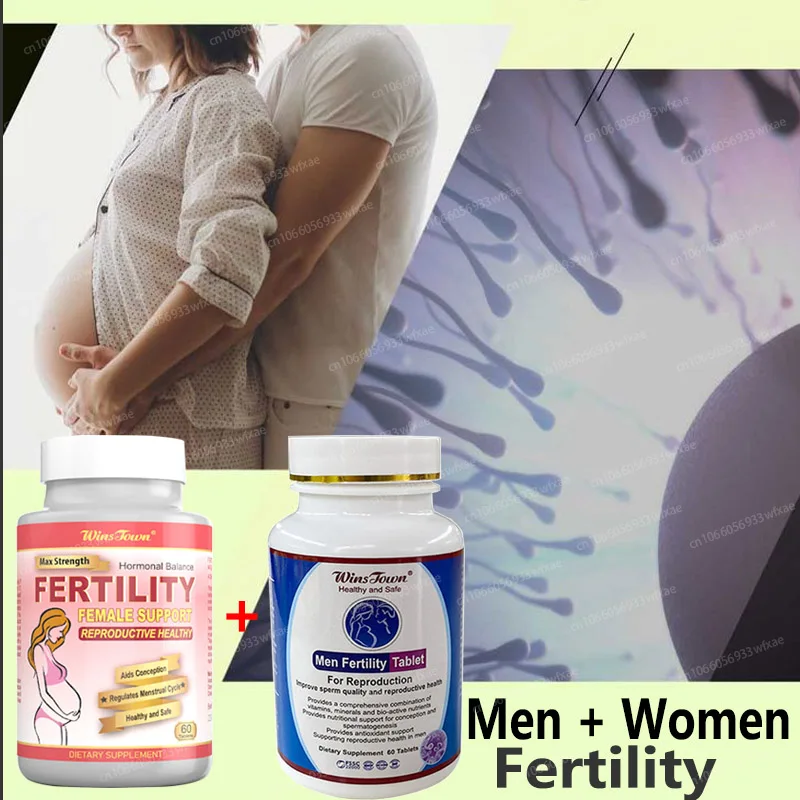 2 Bottle Men Fertility Tablets Enhance Immunity + Regulate Endocrine Function Women Fertility Pills