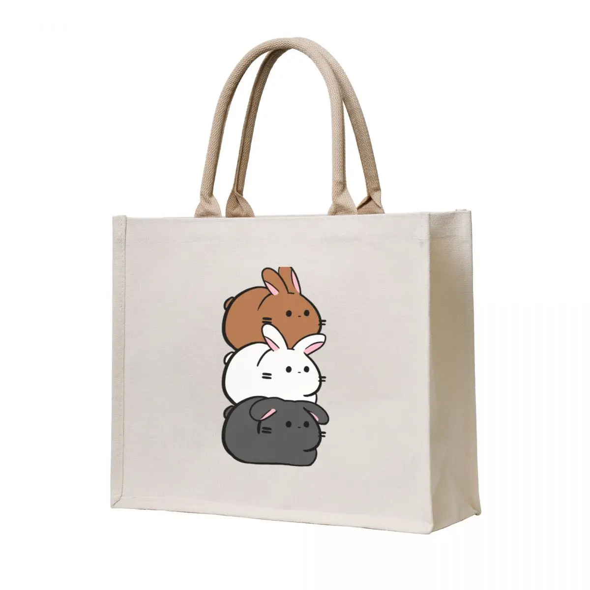 

bunny rabbit stack Tote Bag shopping trolley bag Canvas bag for women canvas tote sacs de shopping