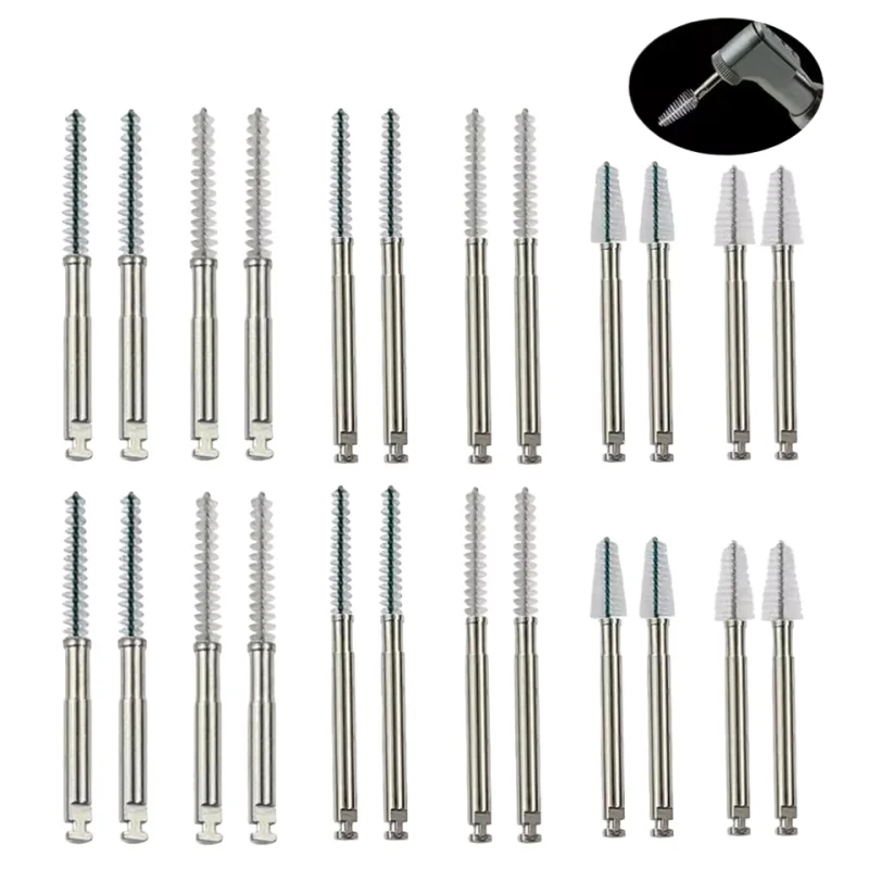 

5 шт./упак., щетка для чистки файлов, щетка для чистки корневых каналов, щетка для полировки, шлифовальный инструмент, одноразовые стоматологические расходные материалы