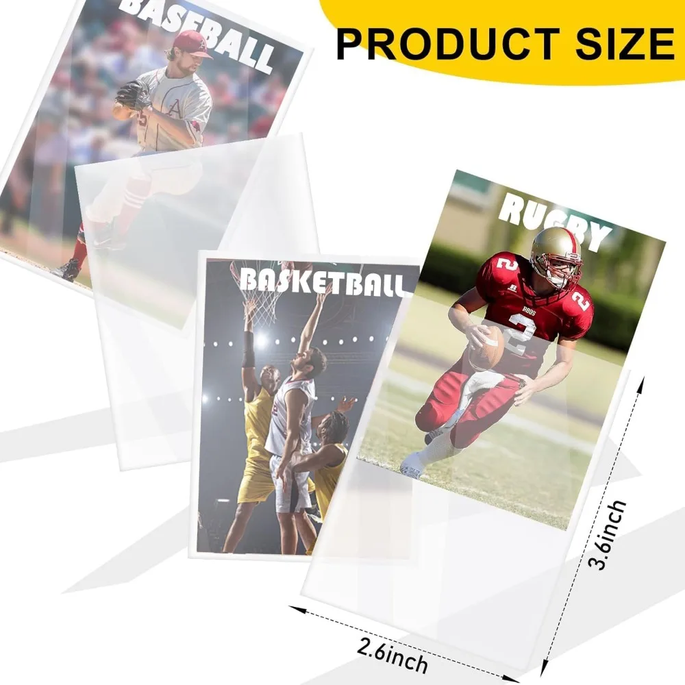 1000 Count Card Sleeves Top Loaders for Trading Cards, Penny Sleeves Protectors for Sports Cards Baseball Football Game Cards view 2
