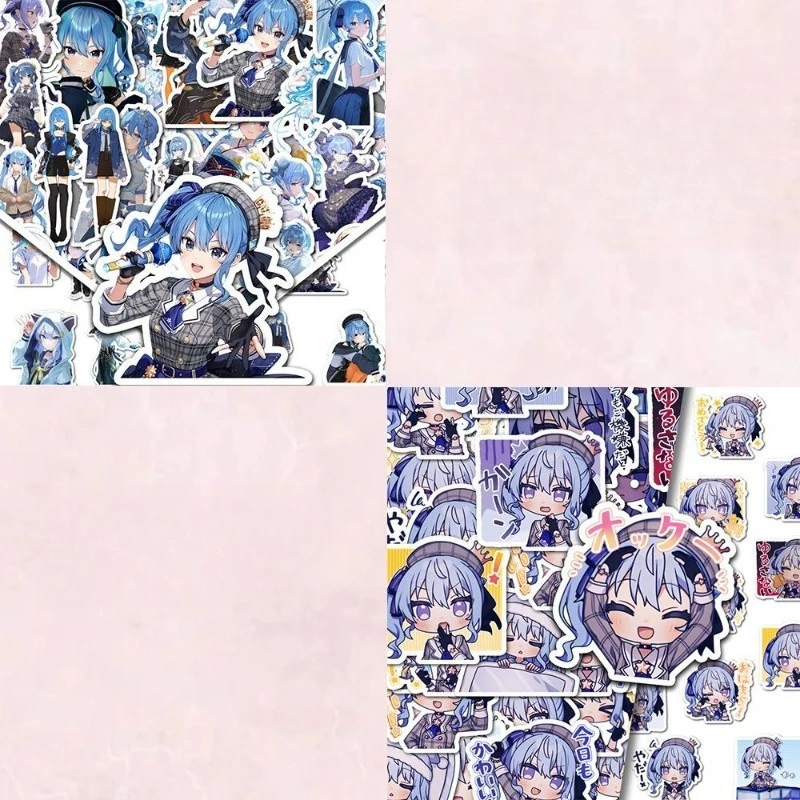 Hoshimachi Suisei Aufkleber Hochwertige Farbgebung Anime Cartoon Sekundäre Elemente Druck Studenten Niedliche Handbuch Wasserfeste Aufkleber – Detail 4
