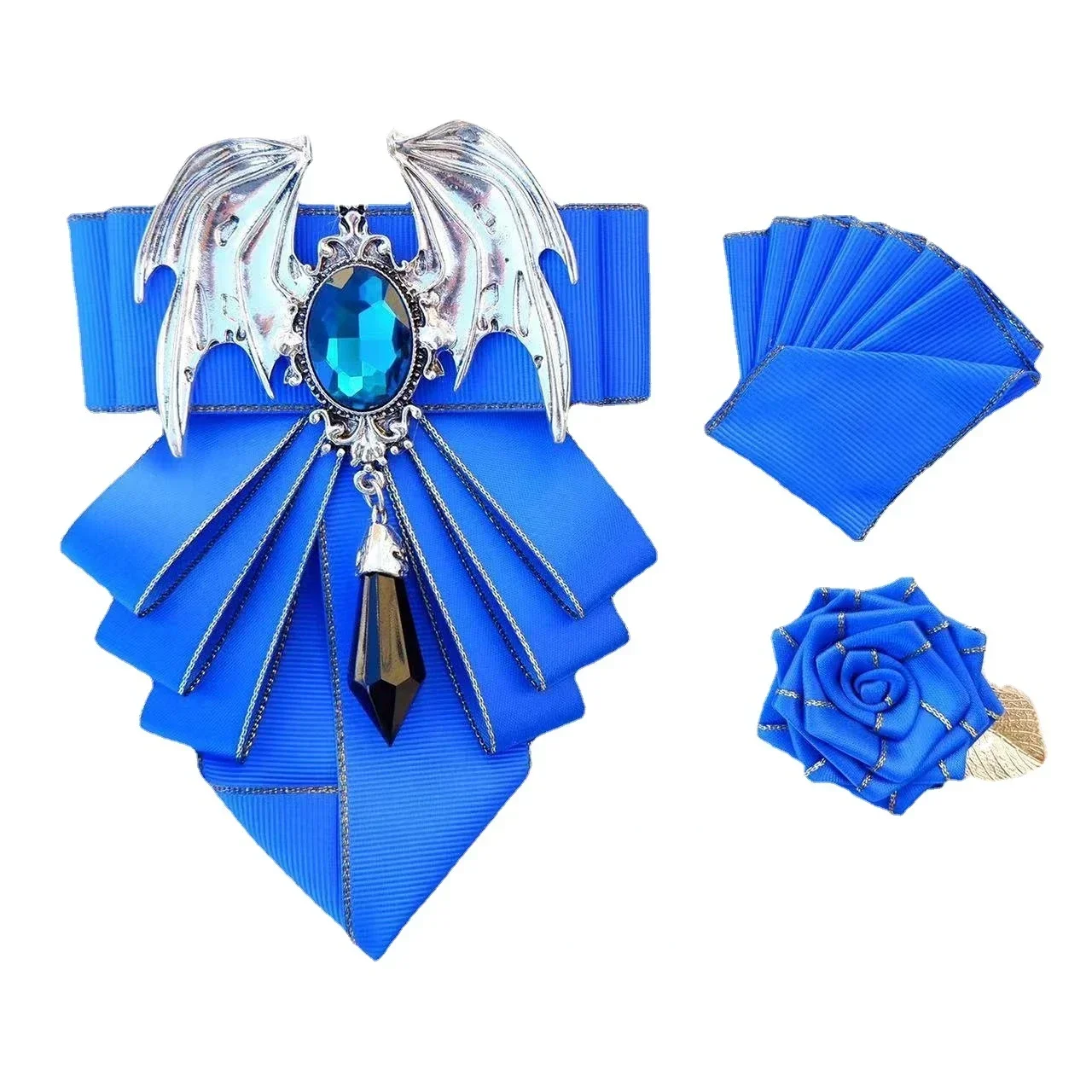 

Набор брошей ручной работы с галстуками-бабочками, модный индивидуальный мужской и женский британский корейский торжественный костюм, ретро лента с кристаллами и галстуком-бабочкой, карманное полотенце