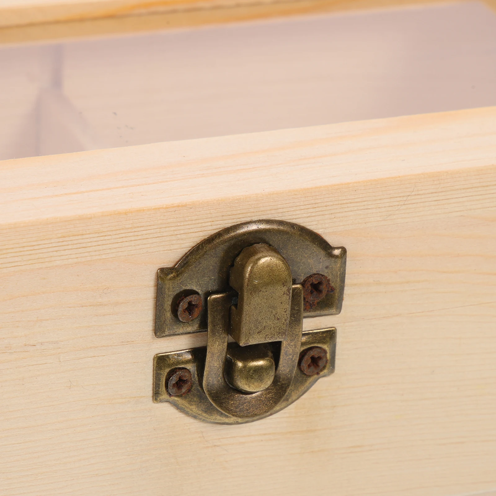 

Jewelry Box Storage Case Trinket Boxes Hinged Wood Earring Container Decorative with Lids Vintage