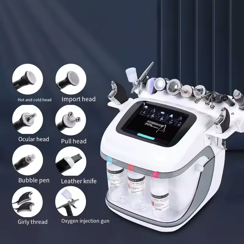 

Black Pearl Skin Eye Management Multifunctional Hydro Dermabrasion Machine Aqua Peeling Skin Rejuvenation Oxygenated Facial Care