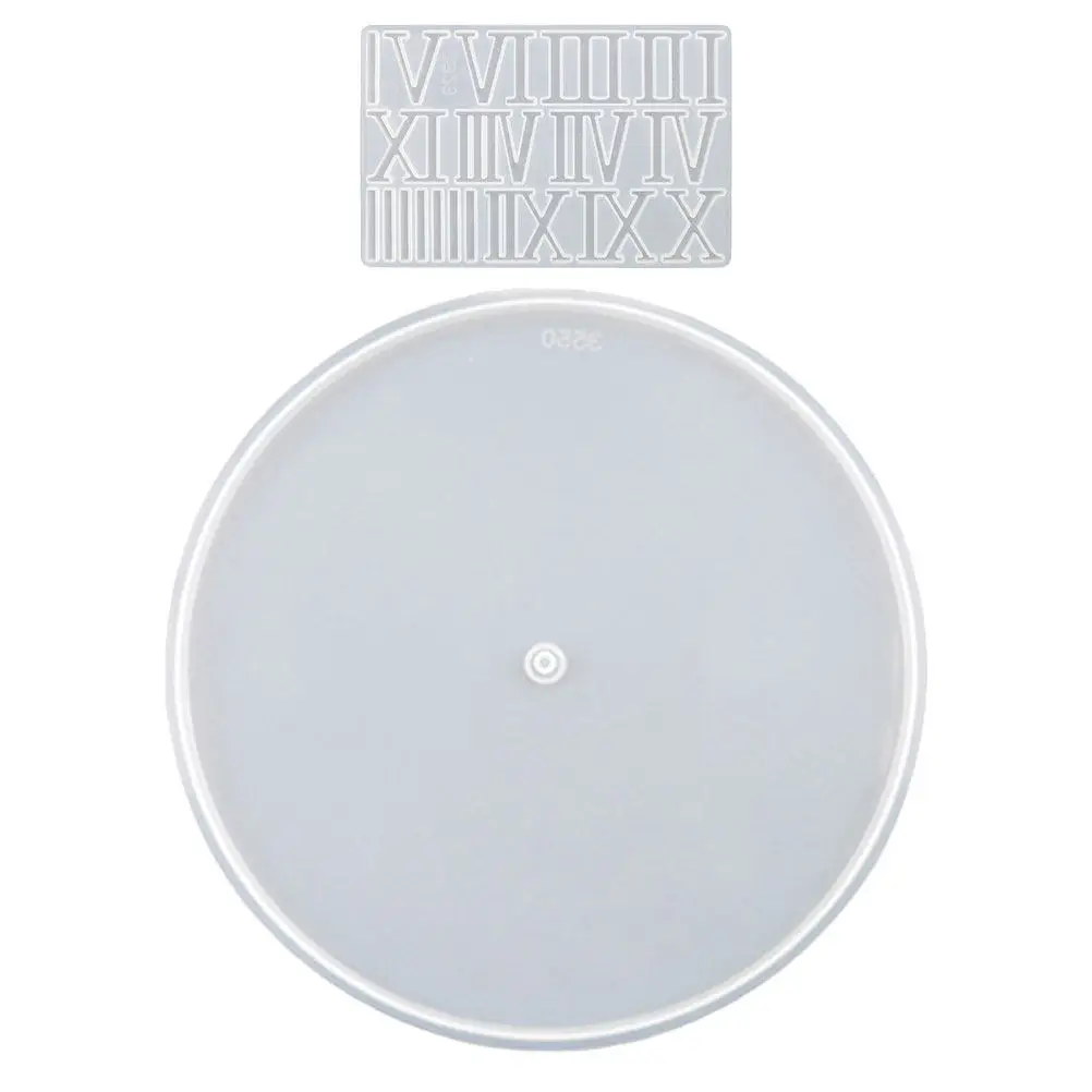 

1Set Round Silicone Clock Dial Mold Roman Numerals Flexible Resin Epoxy Casting Supplies DIY Clock Numeral Wall Decor Crafts