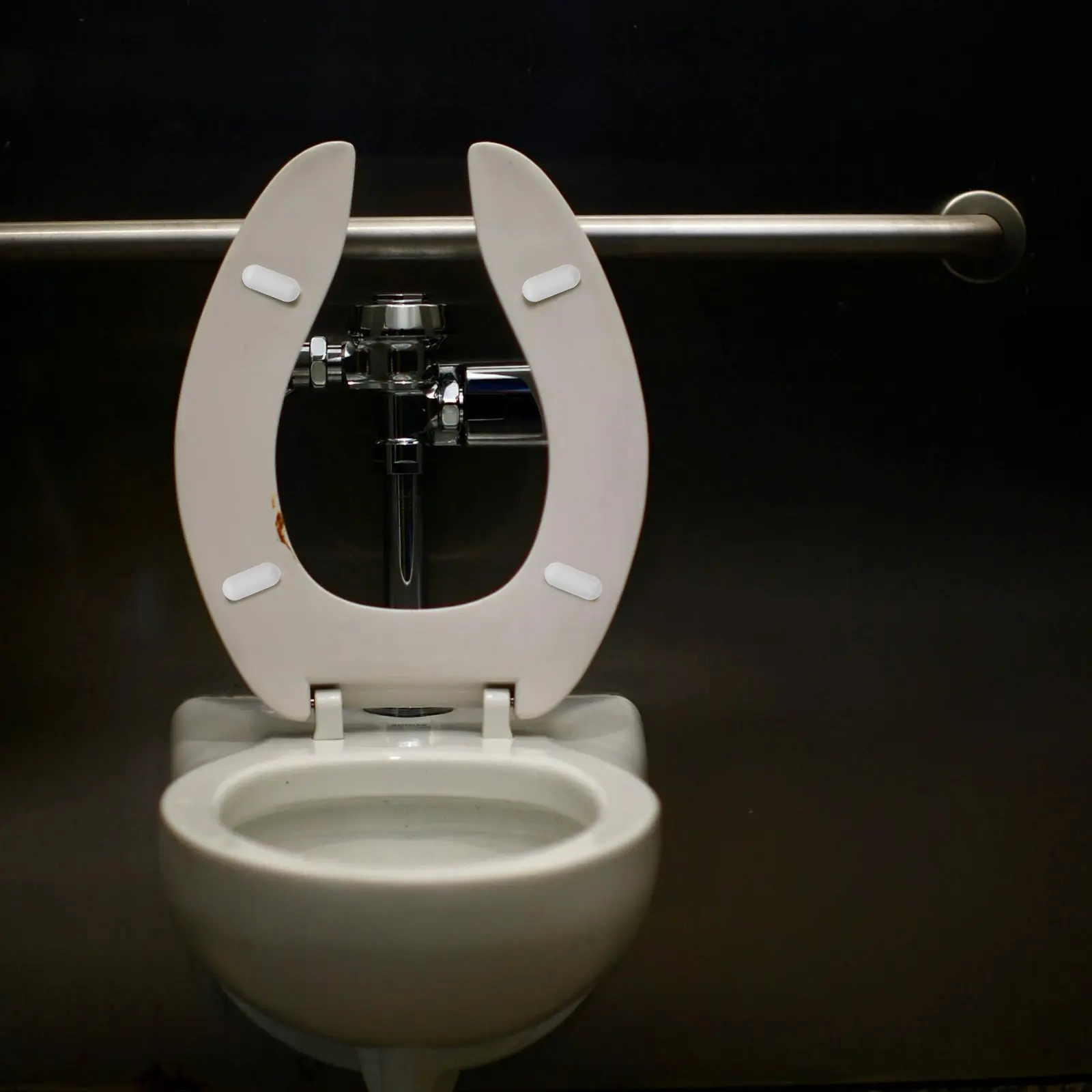 

4Pcs Toilet Seat Bumper Plastic Cushioning Pads Buffer Height Enhancer Antislip Gasket Toilet Seat Spacer Bathroom Use Grey