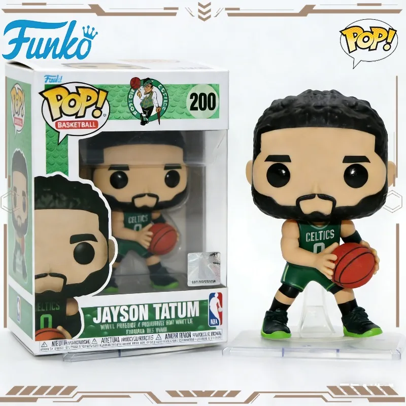 

FUNKO POP Original Genuine Boston Celtics Jayson Tatum 200 Action Figure Toys for Boys Girls Gift Collectible Model Ornaments