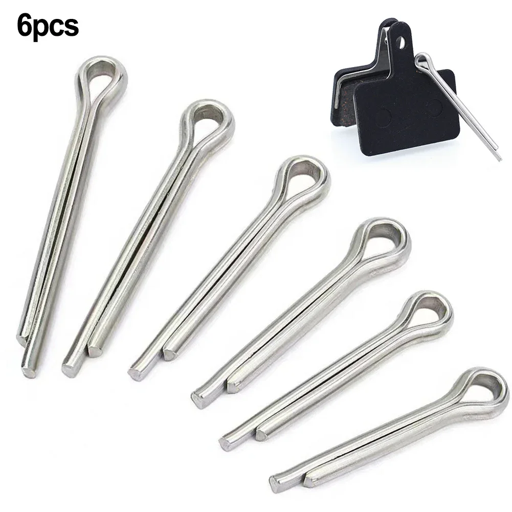 6pcs Bicycle Disc Brake Pads Lock Pin For Shimano B01S M375 M395 Stainless Steel Split Pin Fixing Bolts 4cm Bike Accessories