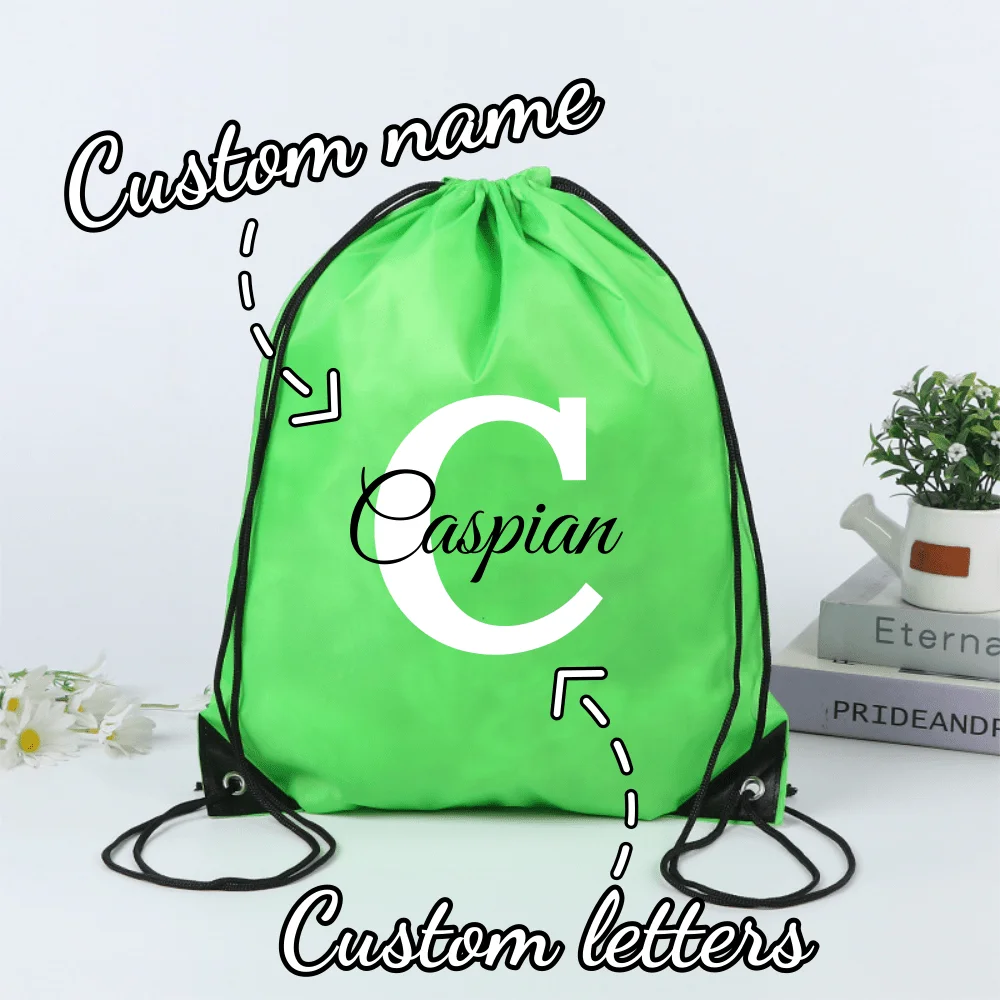 Custom Drawstring Backpack Customizable Name Letters Sports Bag/Gym/Swimming Bag Beach Travel Party Decoration Custom Backpack image 6