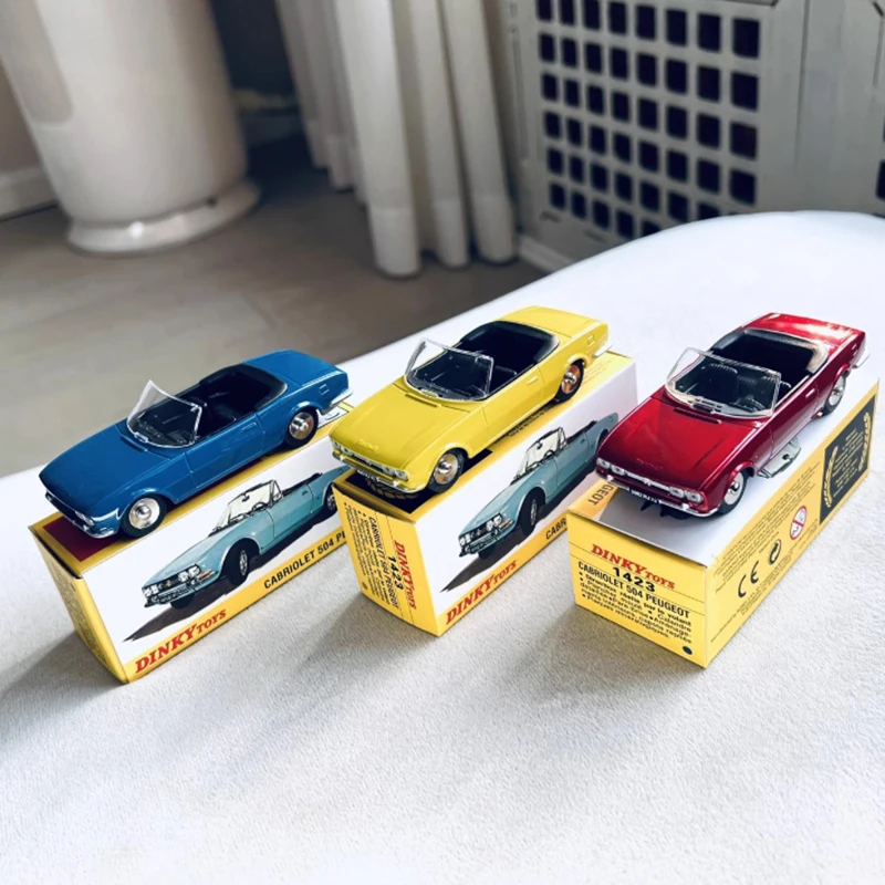 1:43 масштаб Dinky Cabriolet 504 кабриолет из сплава, модель спортивного автомобиля, коллекция, украшение для дисплея, игрушка в подарок