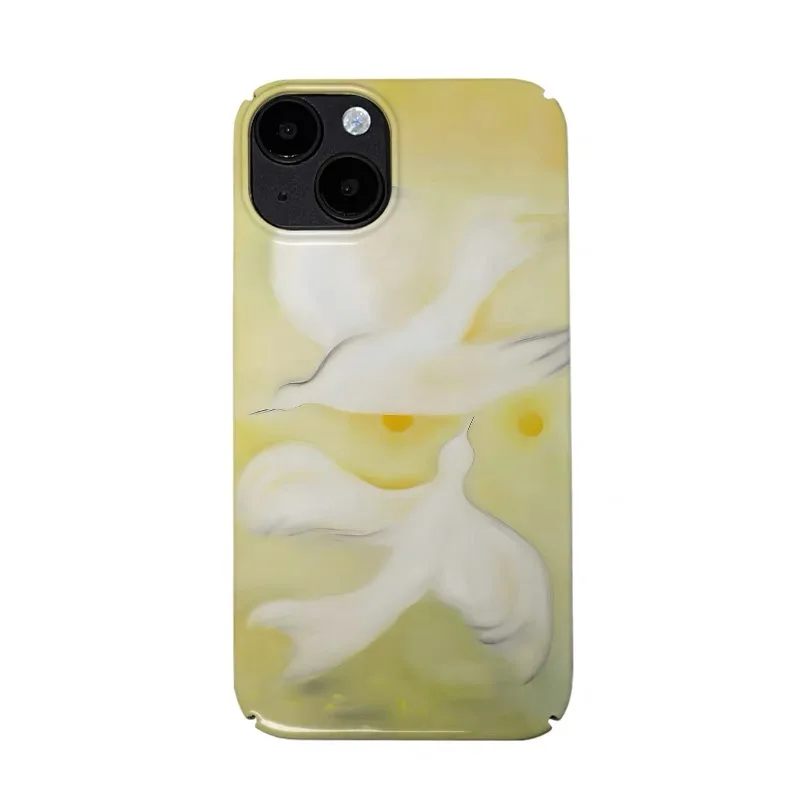 

Ins Golden Bird Art Cartoon Case for IPHONE 16PRO MAX 14 13 12 PRO 15PLUS 15PRO 11Pro XR SE Xs Acrylic Hard Mobile Phone Cases