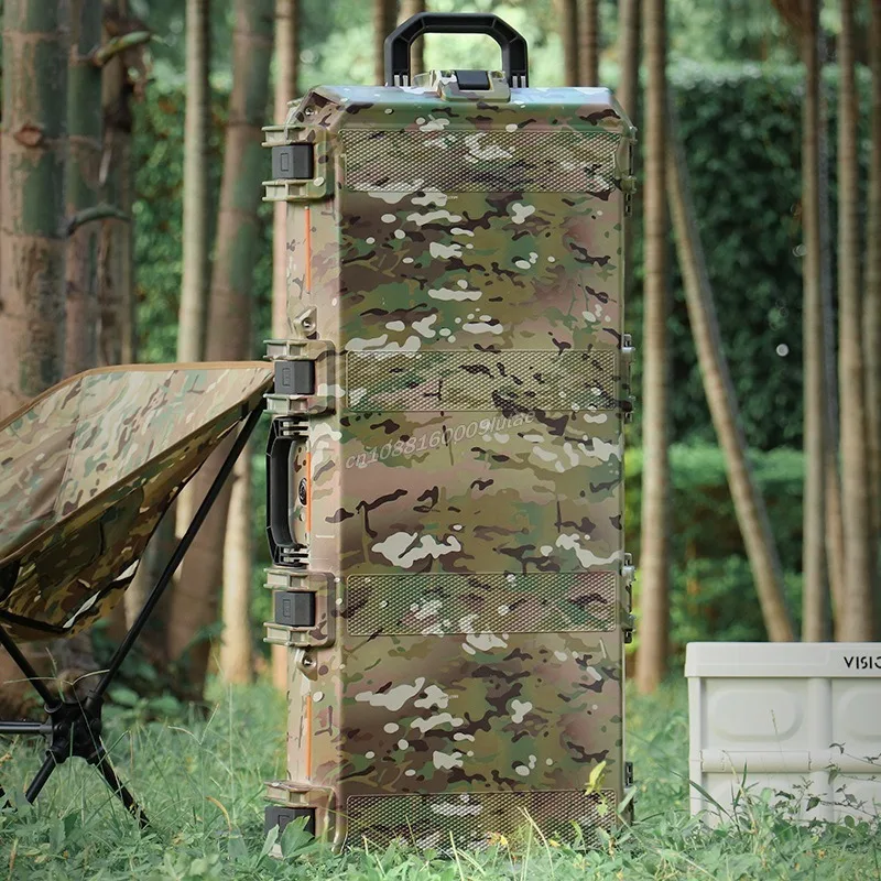 

Outdoor Camo Storm Rifle Shotgun Gun Case 39" Waterproof Shockproof Hard Case with Wheels New Pre-cut Weapon Tactical Tools Box