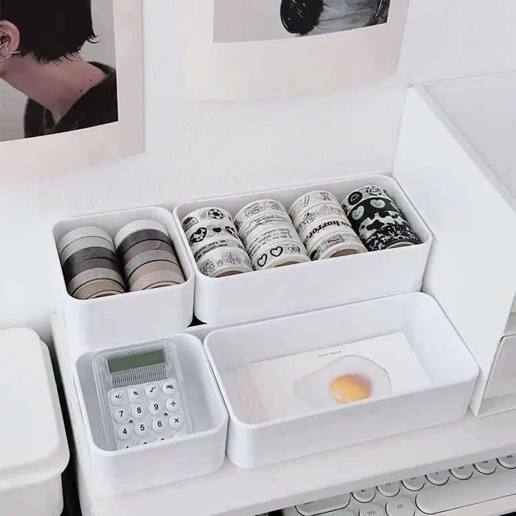 SunOfficiinforbox-Boîte de Rangement Simple et Superposable, Mathiateur de Notes, Ruban, Cosmétiques, Dortoir, Étudiant