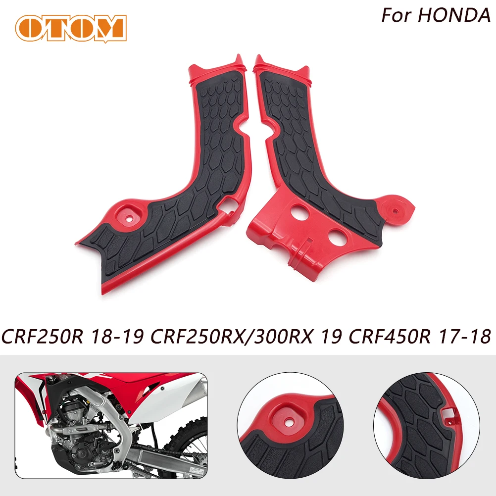 OTOM Motorcycle Frame Guard Protection Cover For HONDA CRF250R 18-19 CRF250RX/300RX 2019 CRF450R Motocross X-Grip Frame Guards