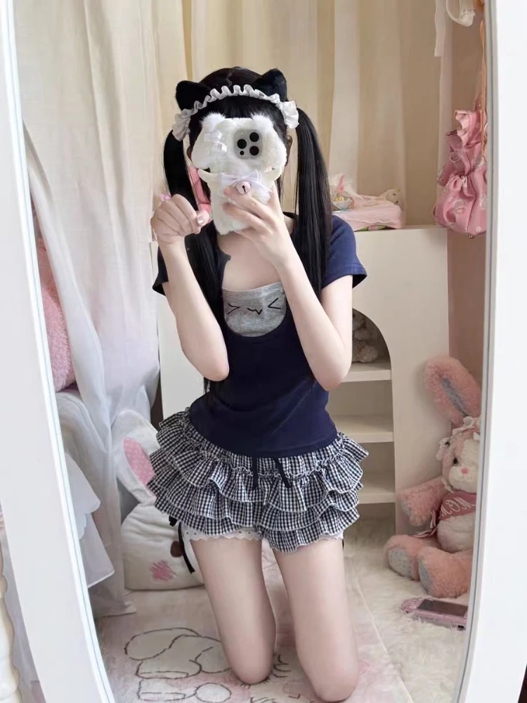 Haftowana koszulka polo na ramię z krótkim rękawem damska letnia konstrukcja gorąca dziewczyna w stylu Vintage styl Preppy krótkie cienkie koszulki stroje