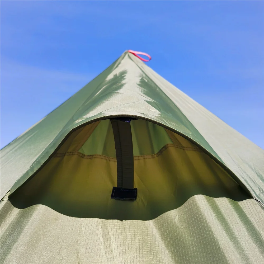 Imagem -04 - Nova Barraca Pirâmide com Saia de Neve Teepee Outdoor Ultraleve Camping com um Buraco de Chaminé para Cozinhar Viagem Mochila Tenda 2023