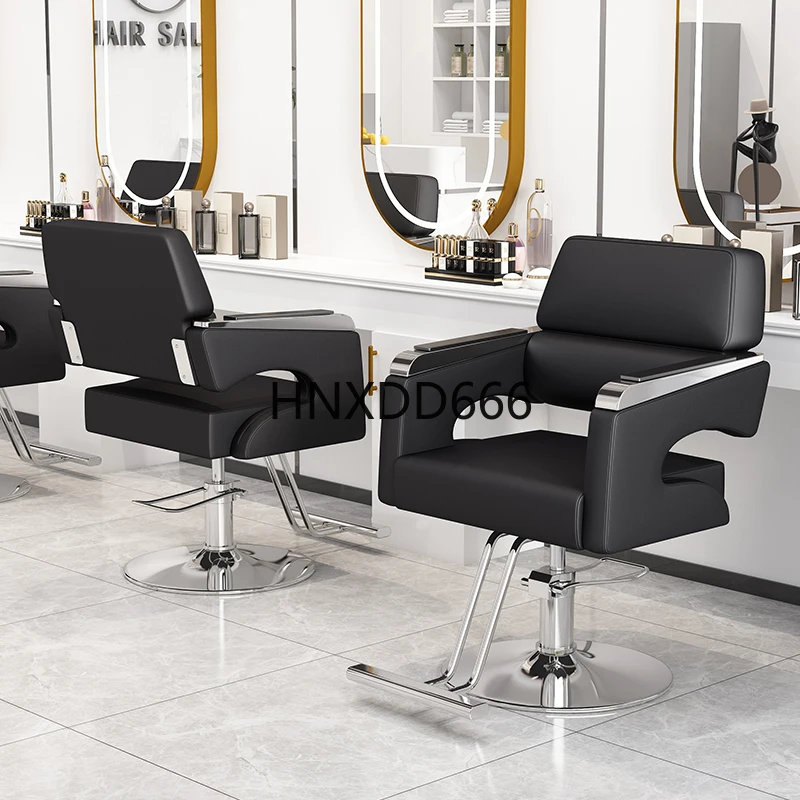 كرسي حلاق دوار فاخر مسند قدم حديث مريح كرسي تجميل احترافي للرجال أثاث صالون Sillon De Barberia
