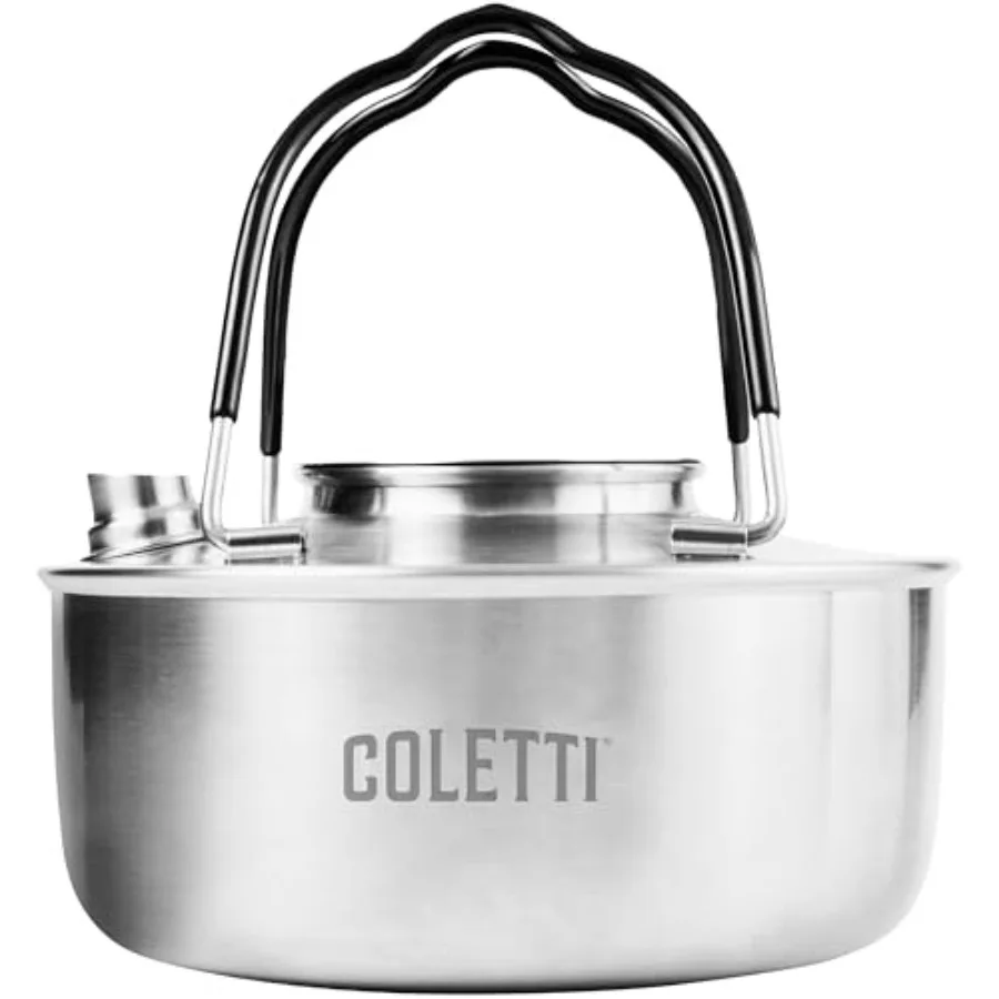 

Чайник Boston Stovetop — походный чайник из нержавеющей стали, без алюминия и пластика [50 жидких фунтов] Нержавеющая сталь oz]