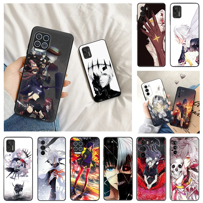 Ultra Thin Black Phone Case for Motorola G9 Edge 20 30 40 G50 G51 G60 G71 G22 G32 G52 G72 G53 G73 Tokyo Ghoul D. GRAY-MAN Cover