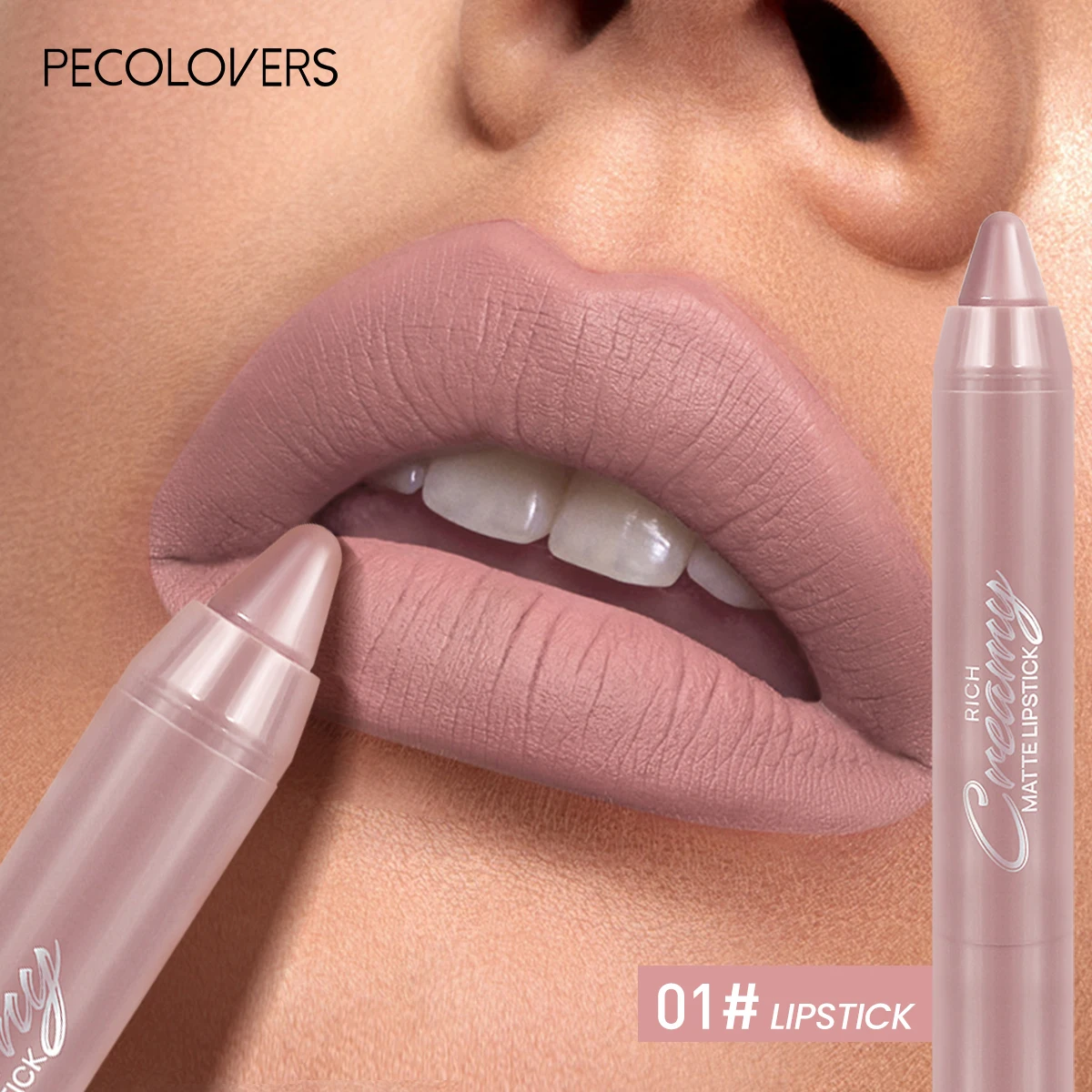 Meerdere kleuren matte lipliner, gebruik als lipliner en lippenstift, gemakkelijk nauwkeurig aan te brengen, waterdicht, langdurige anti-aanbaklaag