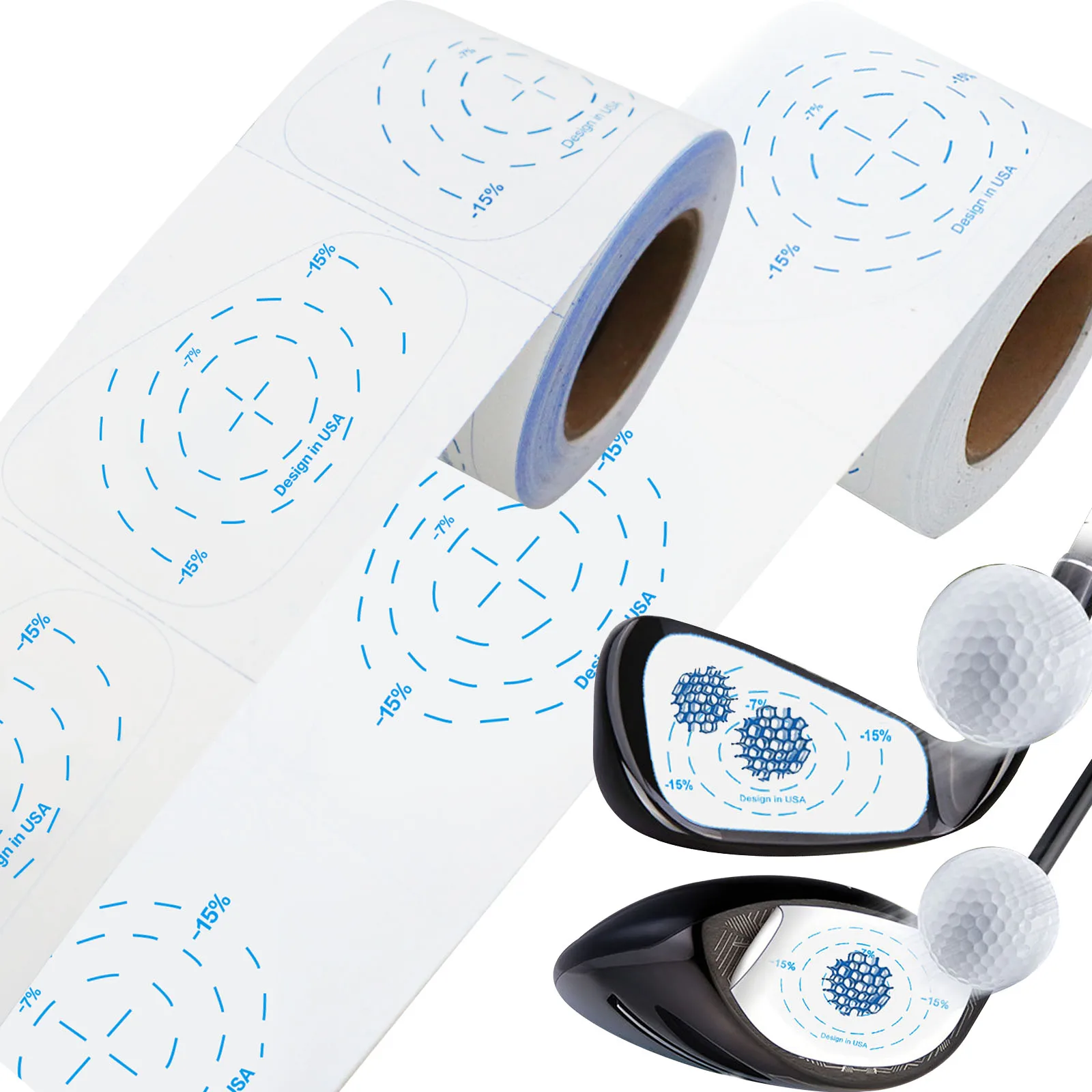 200 قطعة من شريط تأثير الجولف أدوات تدريب كبيرة الحجم لسائق المكاوي وودز - مسجل ضرب الكرة ملصقات نادي المدرب المتأرجح