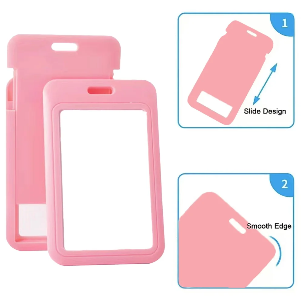 1 قطعة حامل بطاقة الهوية العمل الموظف شارة الصدر قشرة صلبة الغطاء الواقي مع حبل معلق قابل للتوسيع نمط إلكتروني الحلوى