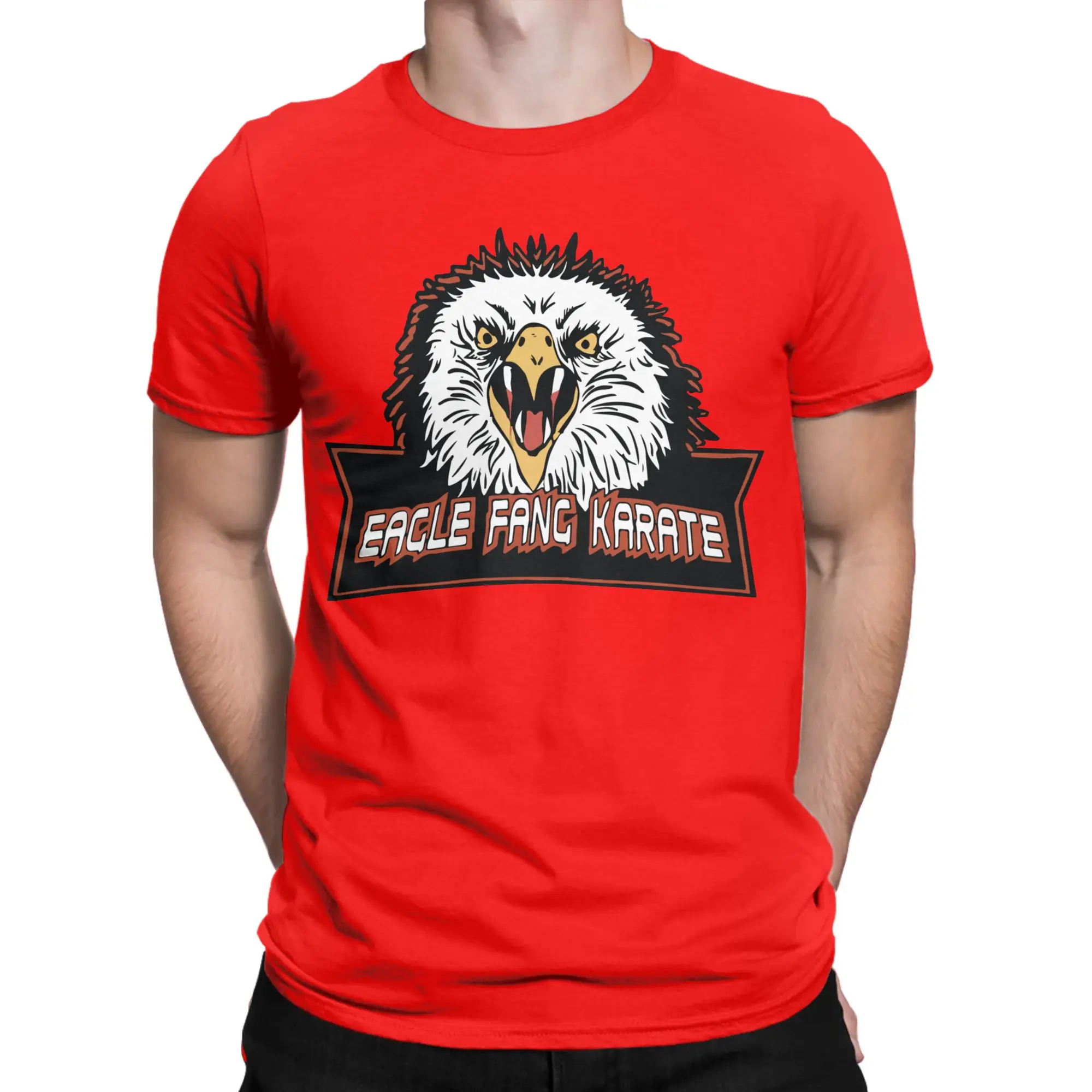 Eagle Fang Karate Cobra Kai T Shirt Men Cotton Fashion T-Shirts Round Neck The Karate Kid Tees Short Sleeve Clothing Gift Idea