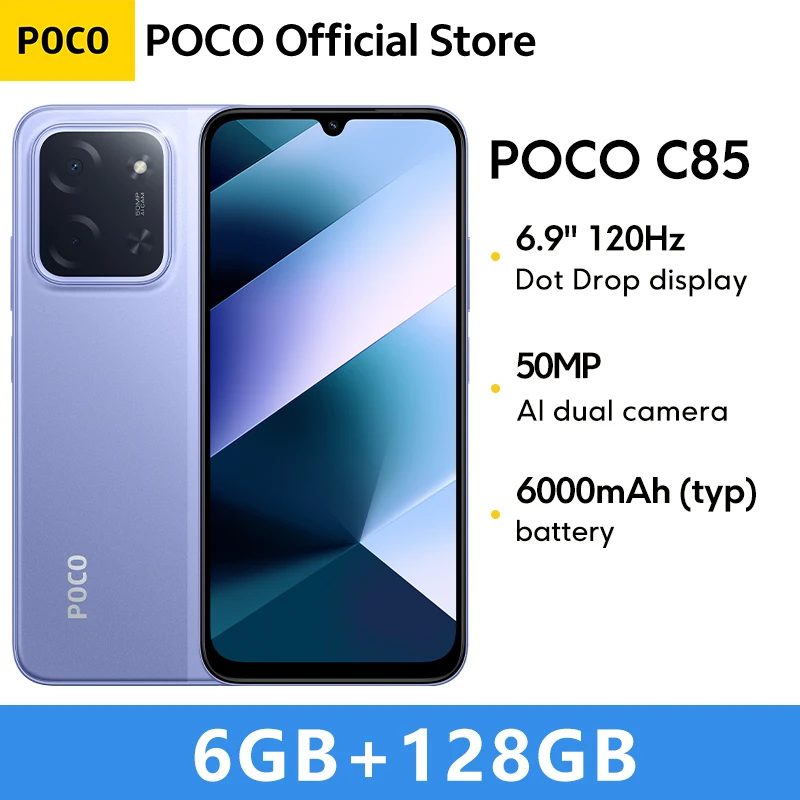 POCO C85 グローバル版スマートフォン NFC 128GB/256GB MediaTek Helio