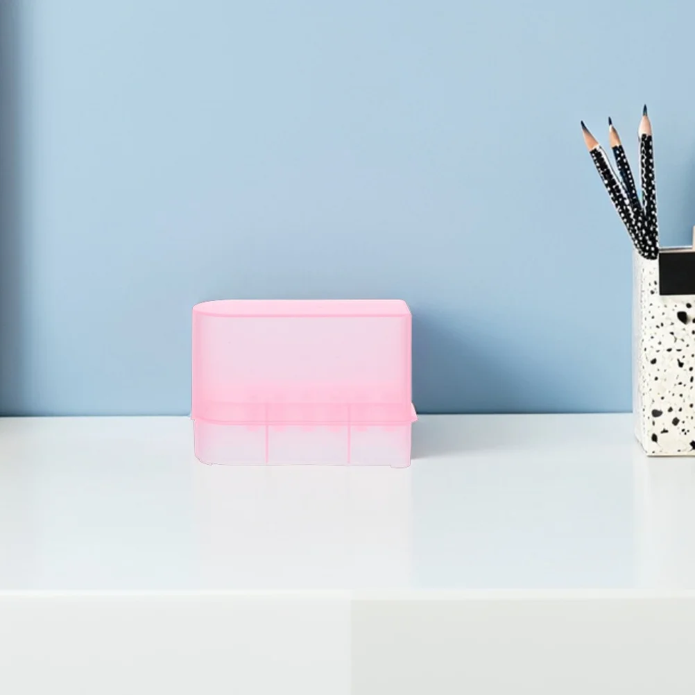 

2Pcs Nail Drill Bits Storage Box Large Capacity Transparent Design Durable Portable Organizer Case Manicure Tool Display