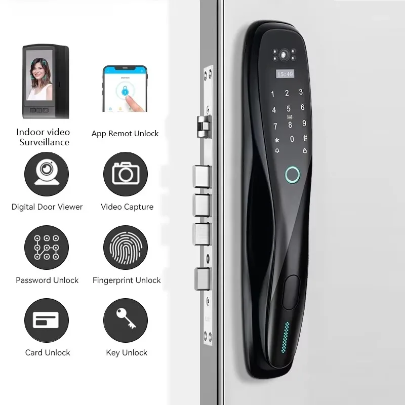 

Doorplus Tuya Smart Fingerprint Lock (WiFi, APP Control, Waterproof, Aluminum Door)