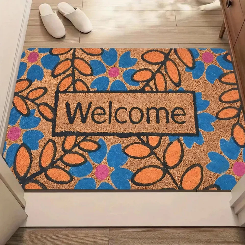 Simple Welcome Carpet Mat Rug Farmhouse Pattern Home Decoration Living Room Bedroom Floor Decor Welcome Mat Door Mat